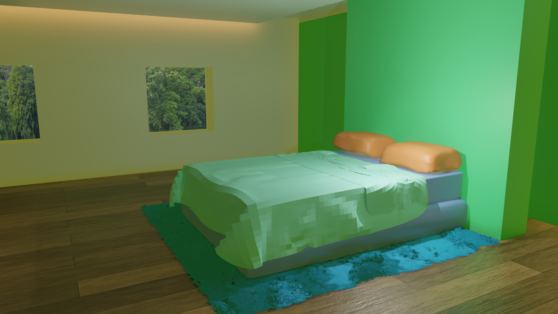 [Blender] Modern Bedroom