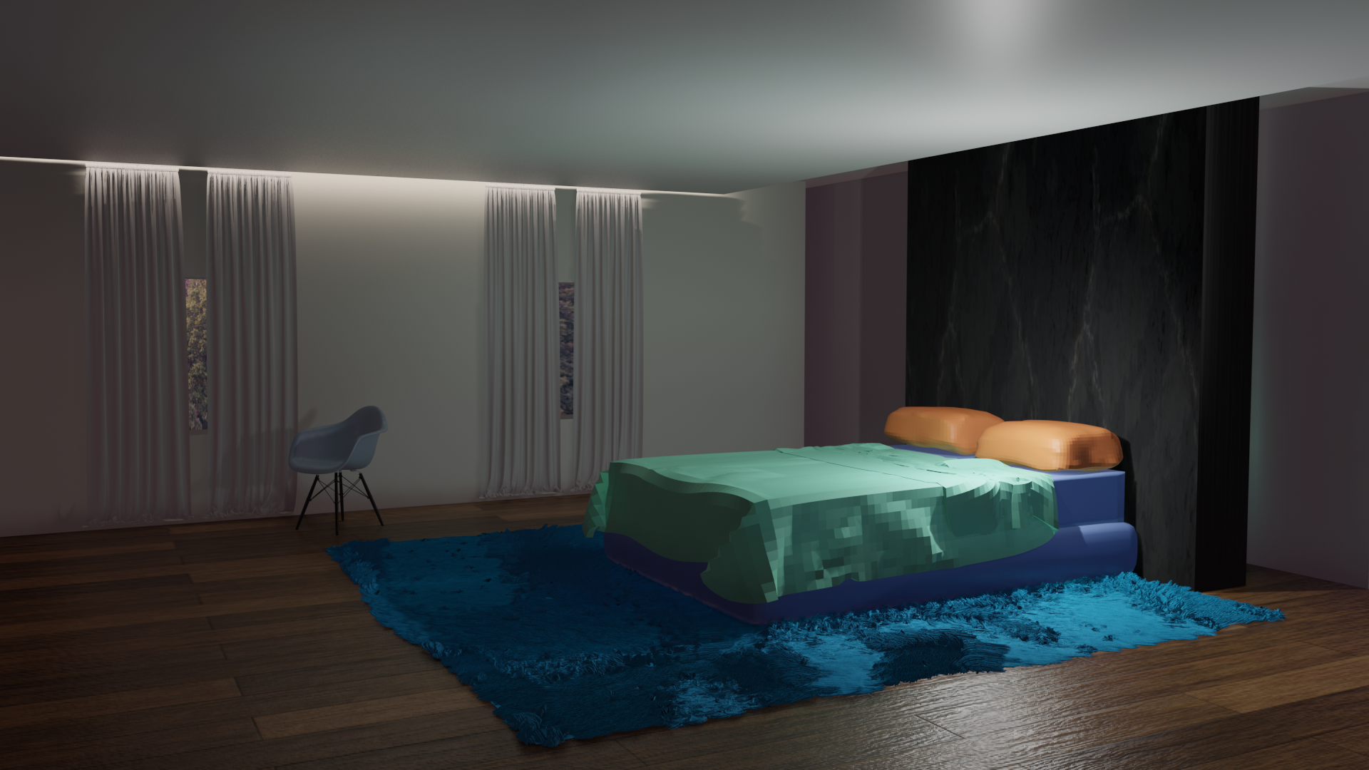 [Blender] Modern Bedroom