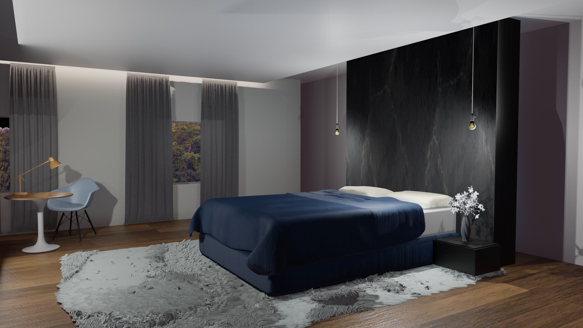 [Blender] Modern Bedroom